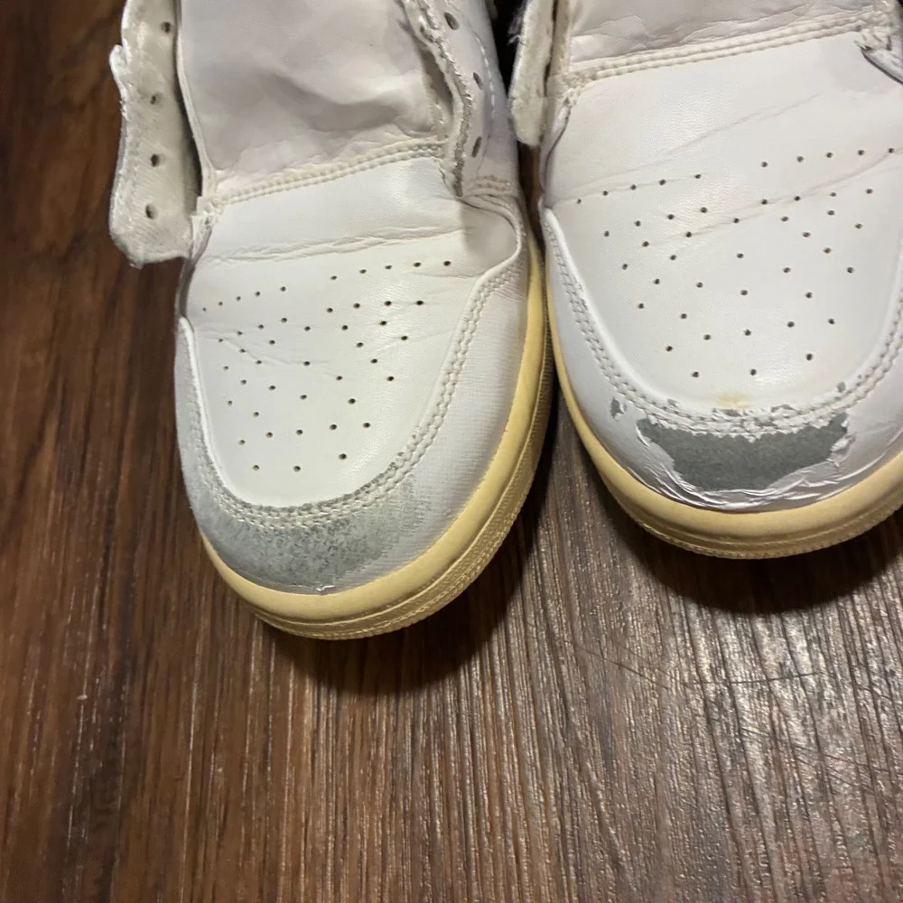 Nike Air Jordan 1 Mid Triple White 554724-100 Sz 11 Custom or Restoration